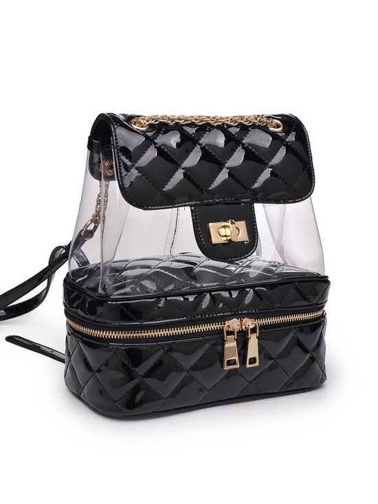 NWT AQUA Janet Backpack in Black main image 11